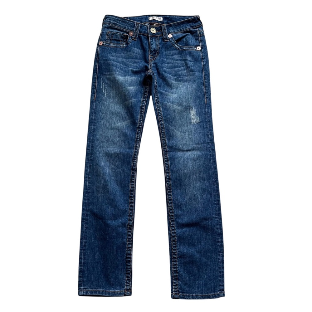 True Religion Low Rise Straight Leg Jeans Womens 27 Limited Edition Y2K